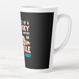 Taza De Café Latte Orgulloso Padre De Un Perro Husky