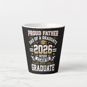 Taza De Café Latte Orgulloso padre graduado de la promoción de 2026