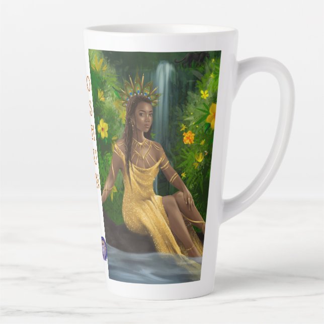 Taza De Café Latte Orisha Oshun Latte Mug (Derecha)