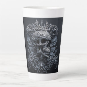 Taza De Café Latte Ornate Skull Latte Mug