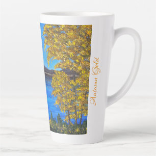 Taza De Café Latte Oro de otoño