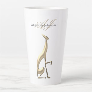 Taza De Café Latte Oro Elegante