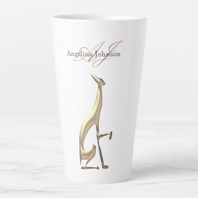 Taza De Café Latte Oro elegante (Anverso)