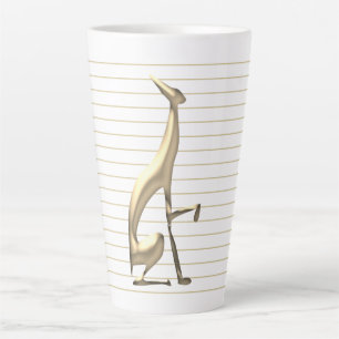 Taza De Café Latte Oro Moderno