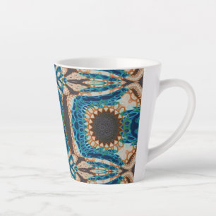 Taza De Café Latte Oro turquesa Sol Southwestern Art