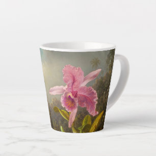 Taza De Café Latte Orquídea con dos Hummingbirds Heade
