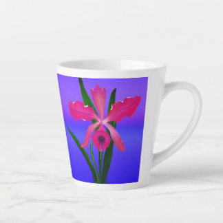 Taza De Café Latte orquídea de fela