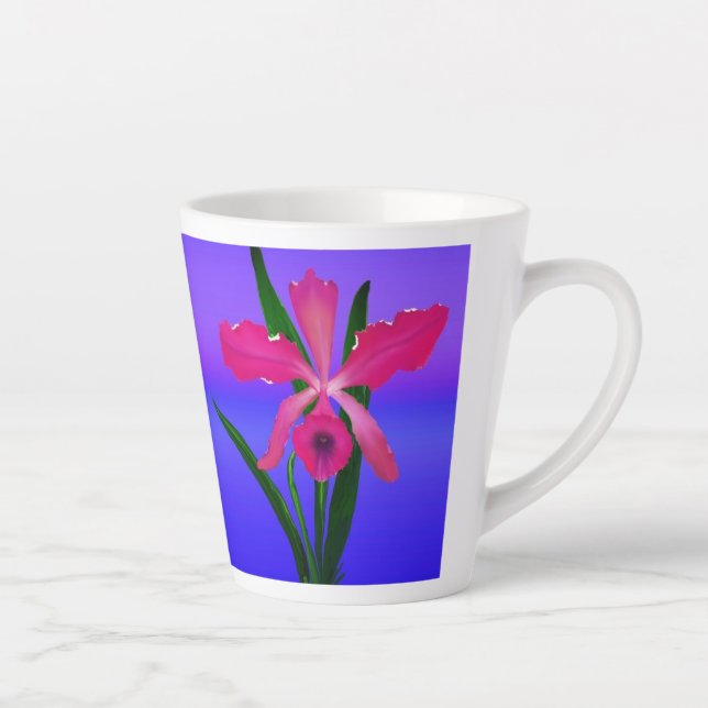 Taza De Café Latte orquídea de fela (Derecha)