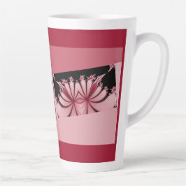 Taza De Café Latte Orquídea del Jardín Fractal Latte Mug