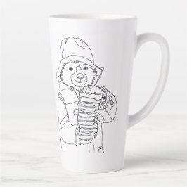 Taza De Café Latte Oso con sándwiches