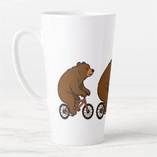 Taza De Café Latte Oso en bicicleta – Vibraciones de paseo salvaje