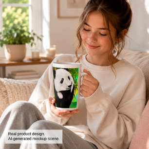 Taza De Café Latte Oso Panda Lindo Kawaii Amante de los Animales Rega