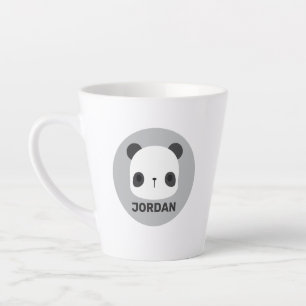 Taza De Café Latte Oso Panda Pequeño y Lindo con Nombre Personalizado