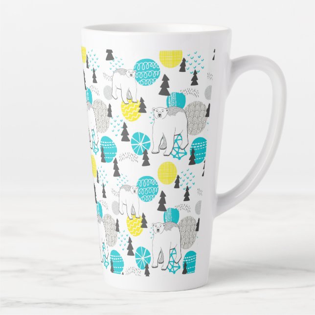 Taza De Café Latte Oso polar (Derecha)