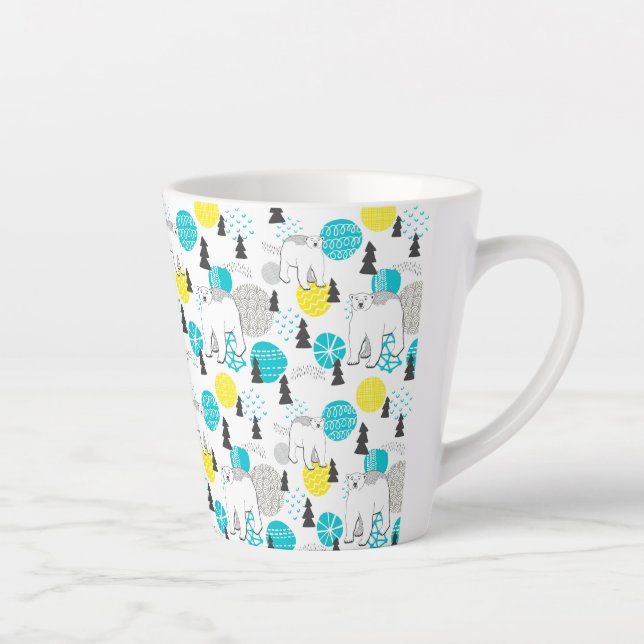 Taza De Café Latte Oso polar (Derecha)