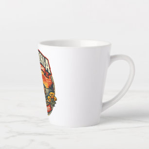 Taza De Café Latte Oso Retro del Día de Admisión de California Vintag
