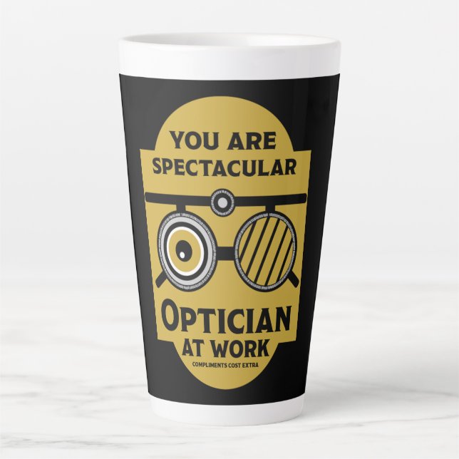 Taza De Café Latte Osteopatía Cirujanos oculares (Anverso)