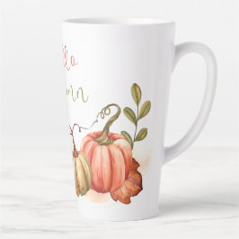 Taza De Café Latte Otoño - Calabazas Hola Otoño