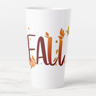 Taza De Café Latte Otoño/Hojas de otoño