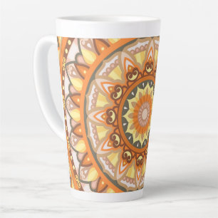 Taza De Café Latte Otoño Mandala