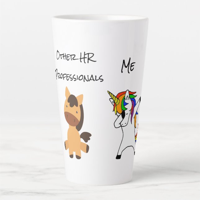 Taza De Café Latte Otros profesionales de Recursos Humanos Me Unicorn (Anverso)