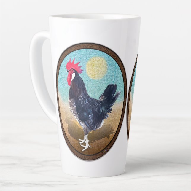 Taza De Café Latte Oval de Menorca Rooster (Ángulo izquierdo)