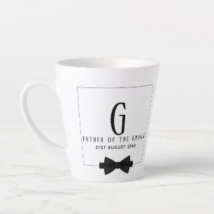 Taza De Café Latte Padre personalizado de la corbata de vaca monogram