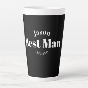 Taza De Café Latte padrino de boda despedida de soltero mejor hombre 