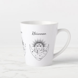 Taza De Café Latte Pagan Wicca, diosa de la luna celta de Rhiannon