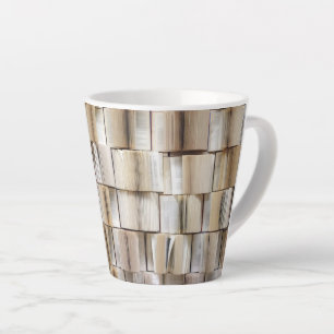 Taza De Café Latte Páginas de libros de libros abiertos de vintage