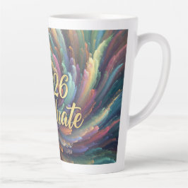 Taza De Café Latte Paint Swirl 2026 Graduate Mug