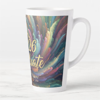 Taza De Café Latte Paint Swirl 2026 Graduate Mug