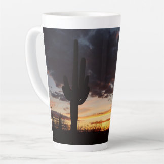 Taza De Café Latte Paisaje del desierto Saguaro Sunset III Arizona