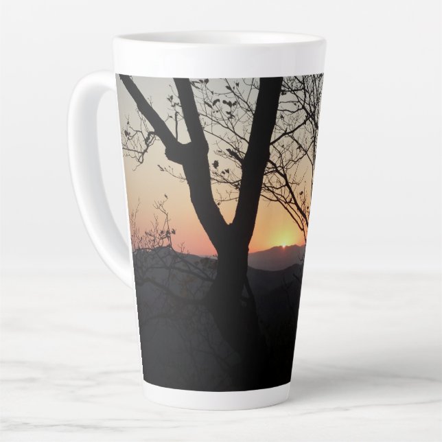Taza De Café Latte Paisaje del Parque Nacional Shenandoah Sunset (Ángulo izquierdo)