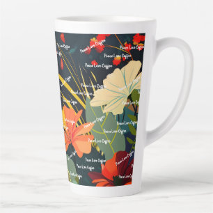 Taza De Café Latte Paisaje floral de ensueño 10