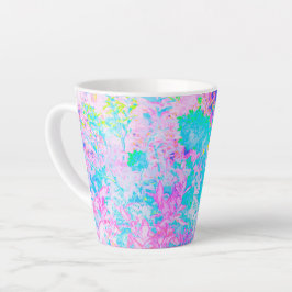 Taza De Café Latte Paisaje Hidránico Azul y Rosa Caliente de Aqua
