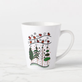 Taza De Café Latte Paisaje Latte Mug (Doodle - mano dibujada)