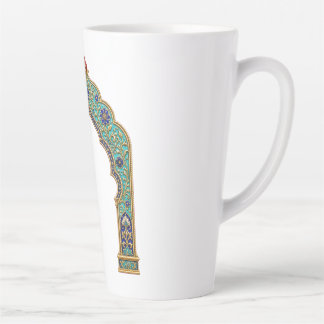 Taza De Café Latte Pájaro joya turquesa | Inspirado en Persia