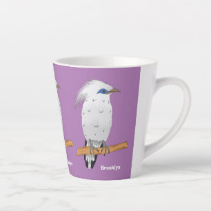 Taza De Café Latte Pájaro tropical exótico de Bali Mina