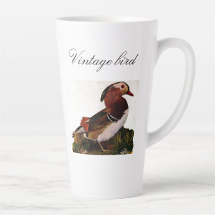 Taza De Café Latte Pájaro y oligosidad de color de pato fresco