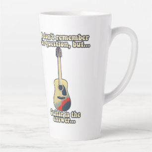 Taza De Café Latte palabras de guitarra motivadoras para guitarristas