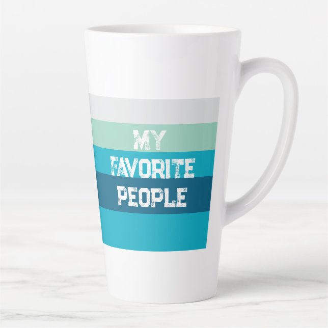 Taza De Café Latte Palabras de personalizable (Derecha)