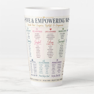 Taza De Café Latte Palabras positivas y empoderantes Tipografía inspi