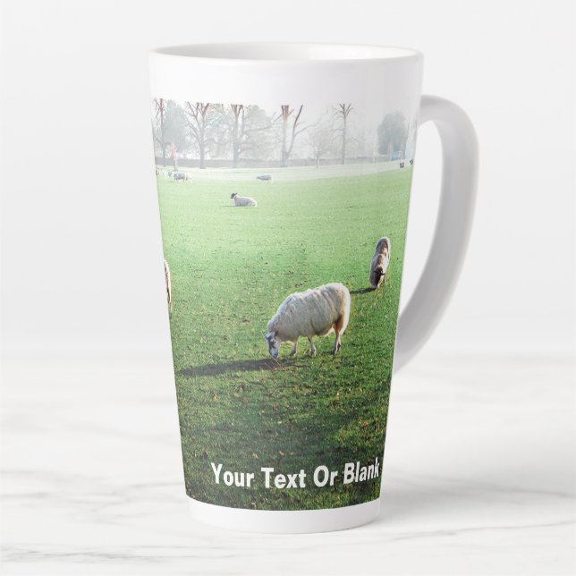 Taza De Café Latte Palacio de Blenheim ovejas (Ángulo derecho)