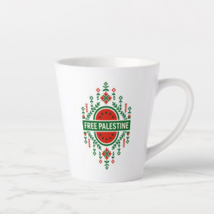 Taza De Café Latte Palestina Libre
