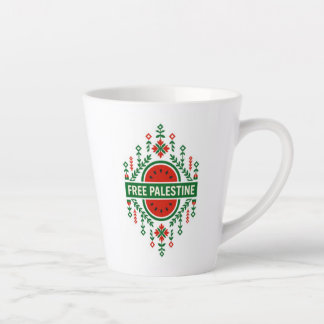 Taza De Café Latte Palestina Libre