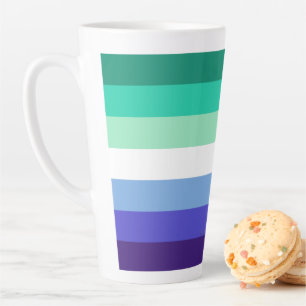 Taza De Café Latte Paleta de la bandera de hombres gays trans-inclusi