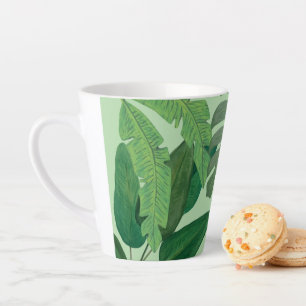 Taza De Café Latte Palmeras Tropicales