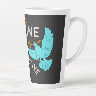 Taza De Café Latte Palomas volando en rama de árbol Arte