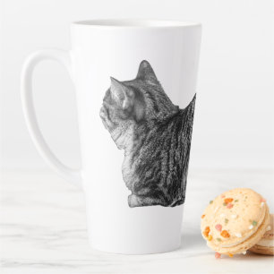 Taza De Café Latte Pan de tabulación, textura suave